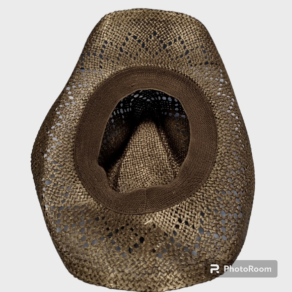 NWT Cowboy/Cowgirl Black /Turquoise Straw Hat Womens - Picture 3 of 6